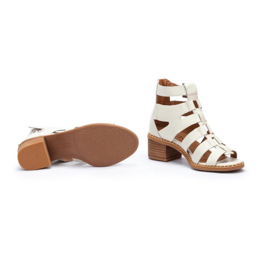 Women's Pikolinos BLANES Heels Sandals White | NZ G93A028